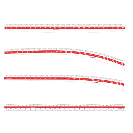 Tailoring Ruler (Set of 5) Isomars Quilting Template for Patchwork & Sewing - Isomars
